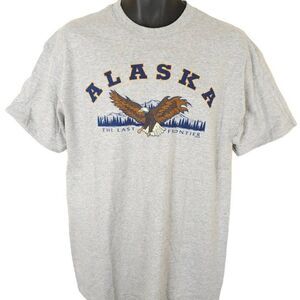 Alaska Bald Eagle T Shirt Mens Size Large Vintage 90s The Last Frontier Nature